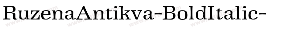 RuzenaAntikva-BoldItalic字体转换