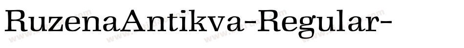 RuzenaAntikva-Regular字体转换