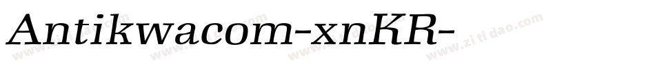 Antikwacom-xnKR字体转换