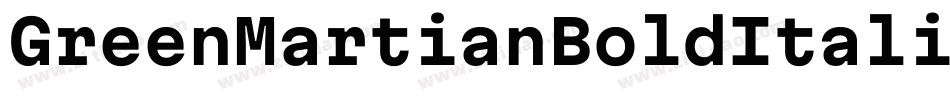 GreenMartianBoldItalic-xlnV字体转换