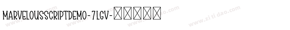 MarvelousScriptDemo-7lGV字体转换
