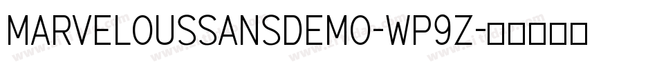 MarvelousSansDemo-wp9z字体转换