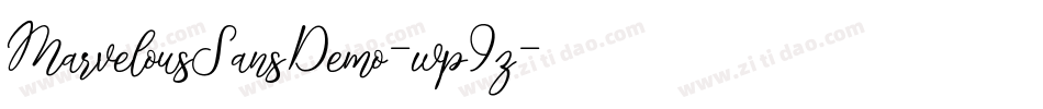 MarvelousSansDemo-wp9z字体转换
