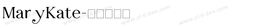 MaryKate字体转换