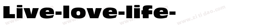 Live-love-life字体转换