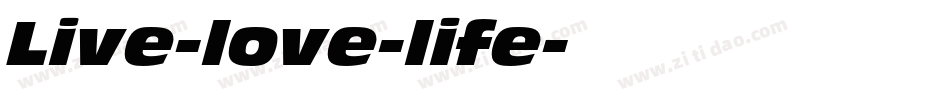 Live-love-life字体转换