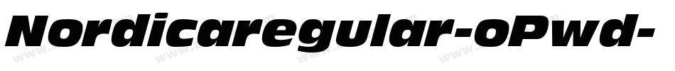 Nordicaregular-oPwd字体转换