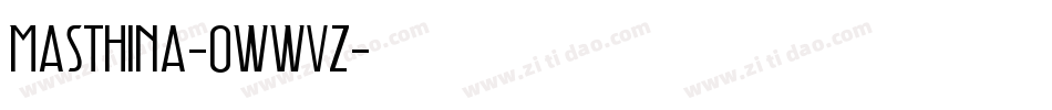 Masthina-0WWvz字体转换