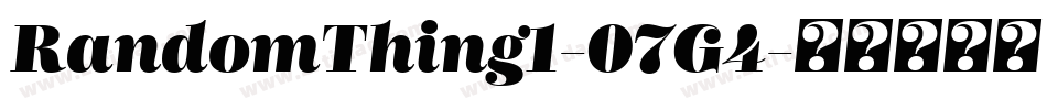 RandomThing1-07G4字体转换