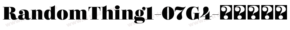 RandomThing1-07G4字体转换