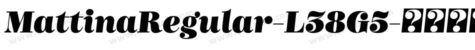 MattinaRegular-L38G5字体转换