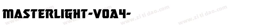 MasterLight-voA4字体转换