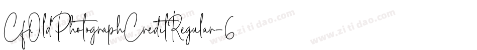 CfOldPhotographCreditRegular-6vjg字体转换