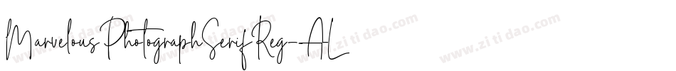 MarvelousPhotographSerifReg-ALJYA字体转换