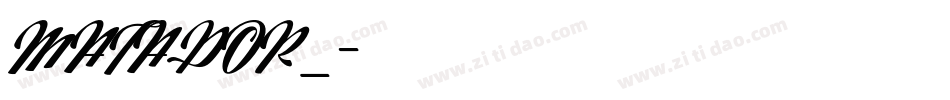 MATADOR_字体转换