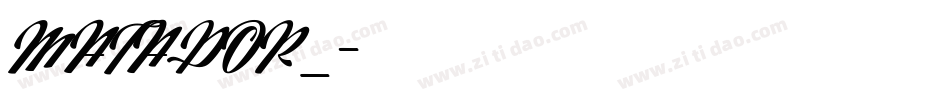 MATADOR_字体转换