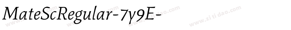 MateScRegular-7y9E字体转换