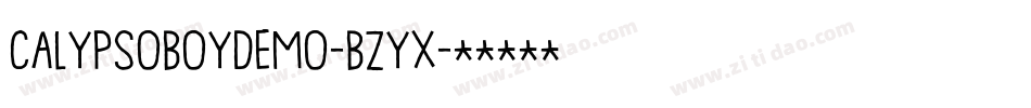 CalypsoBoyDemo-BzYx字体转换