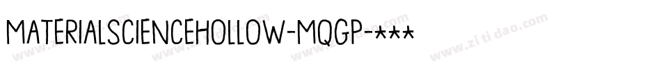 MaterialScienceHollow-MqgP字体转换