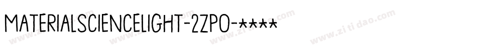 MaterialScienceLight-2zpo字体转换