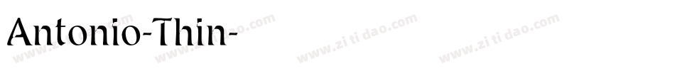 Antonio-Thin字体转换