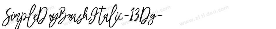 SimpleDryBrushItalic-13Dg字体转换