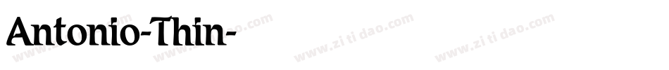 Antonio-Thin字体转换
