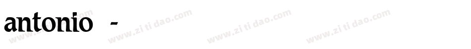 antonio字库字体转换