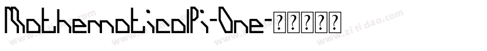 MathematicalPi-One字体转换