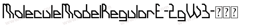 MoleculeModelRegularE-2gW3字体转换