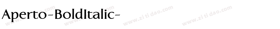 Aperto-BoldItalic字体转换