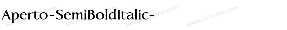 Aperto-SemiBoldItalic字体转换