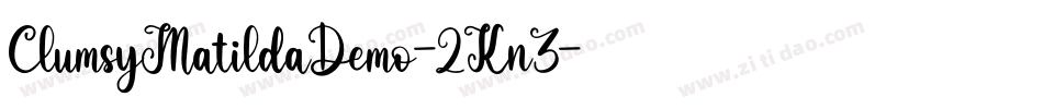 ClumsyMatildaDemo-2Kn3字体转换