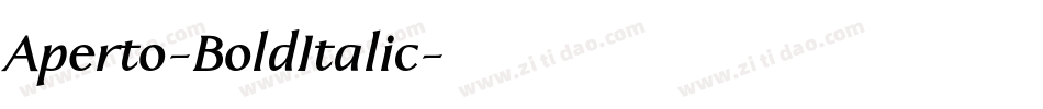 Aperto-BoldItalic字体转换
