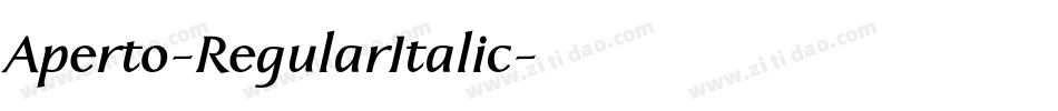 Aperto-RegularItalic字体转换