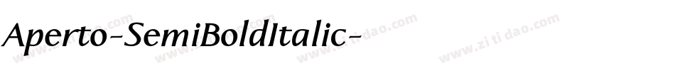 Aperto-SemiBoldItalic字体转换