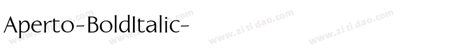 Aperto-BoldItalic字体转换