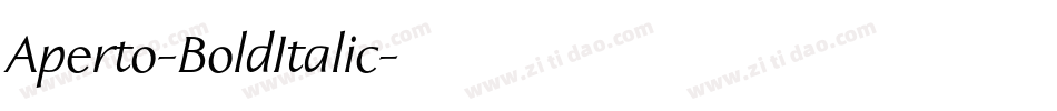 Aperto-BoldItalic字体转换