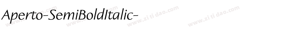 Aperto-SemiBoldItalic字体转换