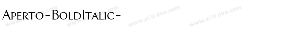 Aperto-BoldItalic字体转换