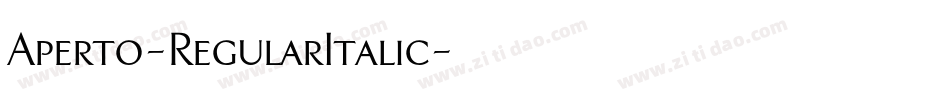 Aperto-RegularItalic字体转换