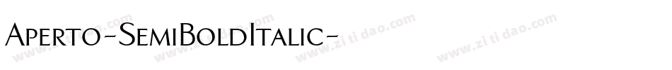 Aperto-SemiBoldItalic字体转换