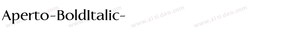 Aperto-BoldItalic字体转换