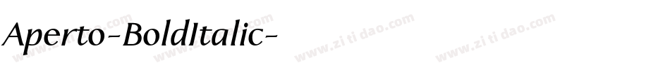 Aperto-BoldItalic字体转换