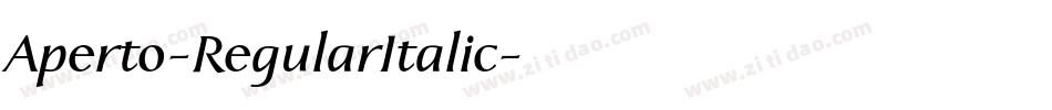 Aperto-RegularItalic字体转换