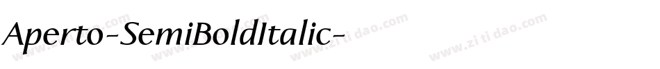 Aperto-SemiBoldItalic字体转换