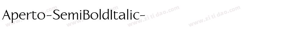 Aperto-SemiBoldItalic字体转换
