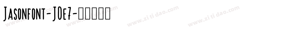 Jasonfont-JOe7字体转换