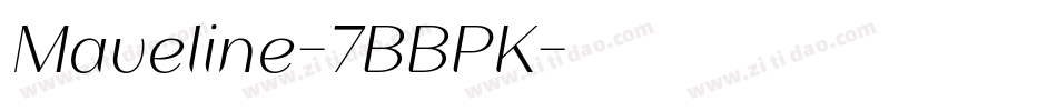 Maveline-7BBPK字体转换