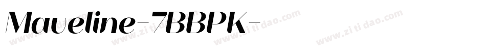 Maveline-7BBPK字体转换